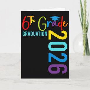 Tarjeta Sexto 6to Grado Graduado 2026 Graduado de Escuela 