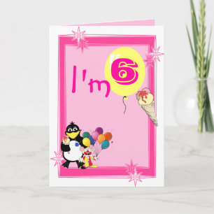 Tarjeta Sexto cumpleaños