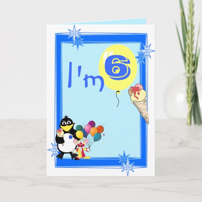 Tarjeta Sexto cumpleaños (Anverso)