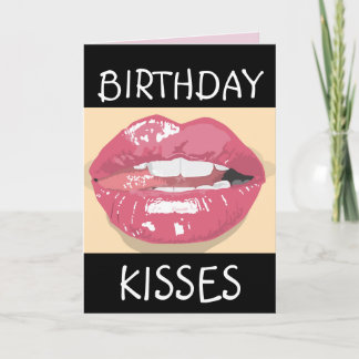 Tarjeta SEXY ROMANTIC LIPS BIRTHDAY Greeting Card HUSBAND