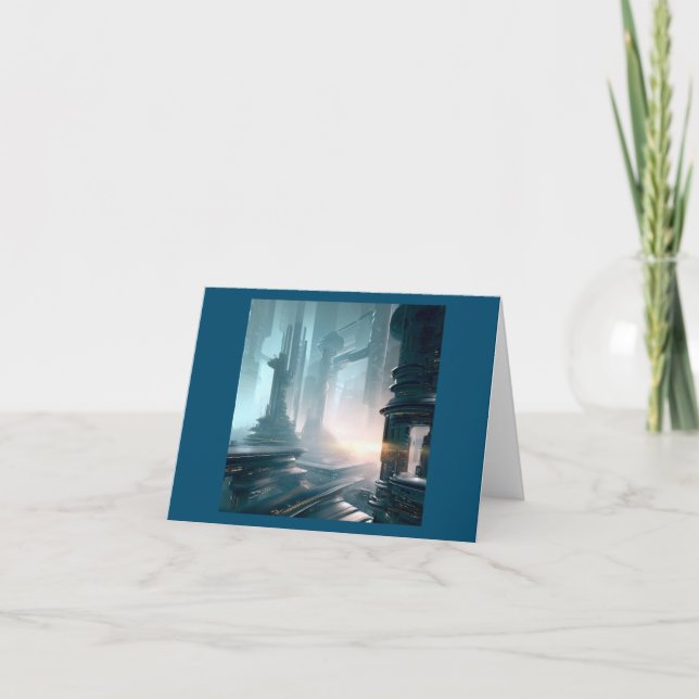 Tarjeta SF Ciudad futurista 4 (Anverso)