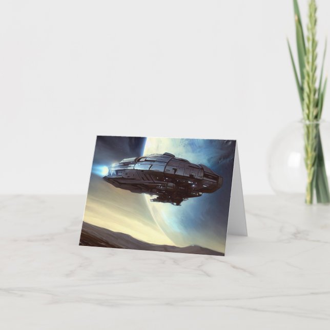 Tarjeta SF Orbiting Spaceship 2 (Anverso)