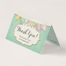 Shabby Chic Boutique Bunting en rosa Gracias