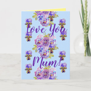 Tarjeta Shabby Chic Floral Love You Mamá Birthday Card