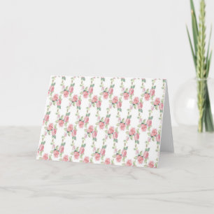 Tarjeta Shabby Chic Rosa Floral Gracias