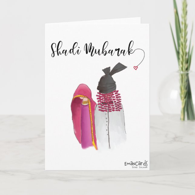 Tarjeta Shadi Mubarak a Dulha Dulhan  (Anverso)