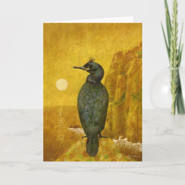 Tarjeta Shag Seabird En Gold (Anverso)