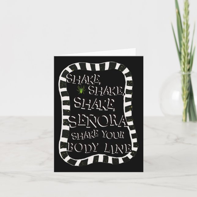 Tarjeta Shake Senora Funny Halloween (Anverso)