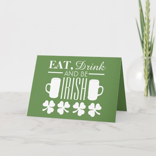 Tarjeta Shamrock and Beer (Anverso)