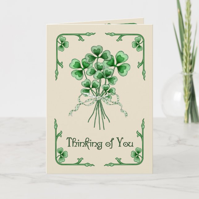 Tarjeta Shamrock Bouquet (Anverso)
