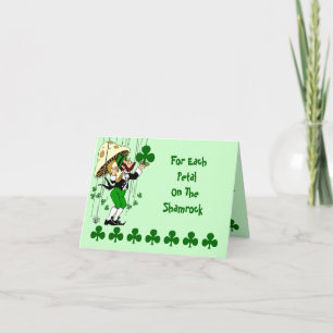 Tarjeta Shamrock Card Irish Blessing St. Patrick's Day