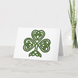 Tarjeta Shamrock celta - Día de St Patricks