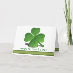 Tarjeta Shamrock Clover del Día de San Patricio
