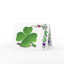 Tarjeta Shamrock Clover del Día de San Patricio