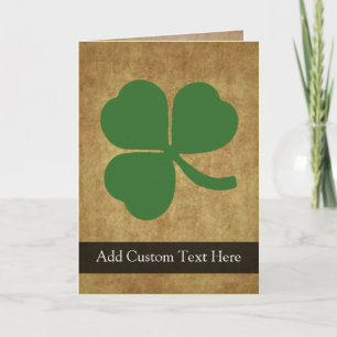 Tarjeta Shamrock con oro vintage