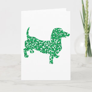 Tarjeta Shamrock Dachshund