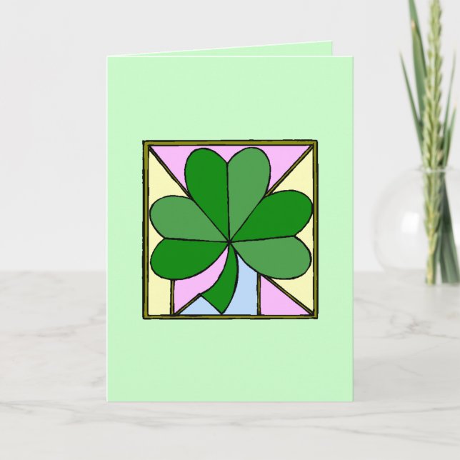 Tarjeta Shamrock de vidrio templado (Anverso)