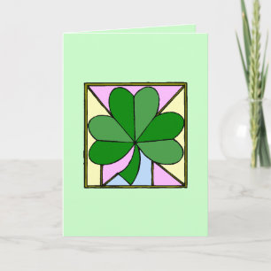 Tarjeta Shamrock de vidrio templado