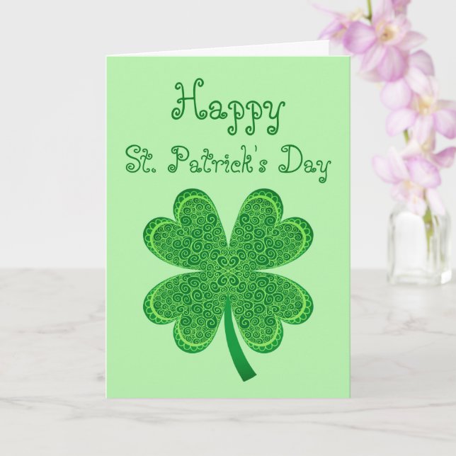 Tarjeta Shamrock del Día de San Patricio, un amante de las (Orquídea)