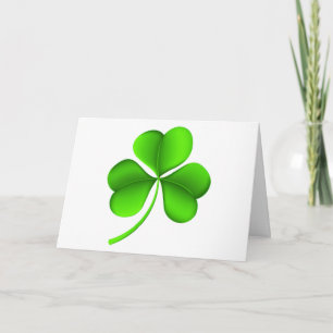 Tarjeta Shamrock en blanco