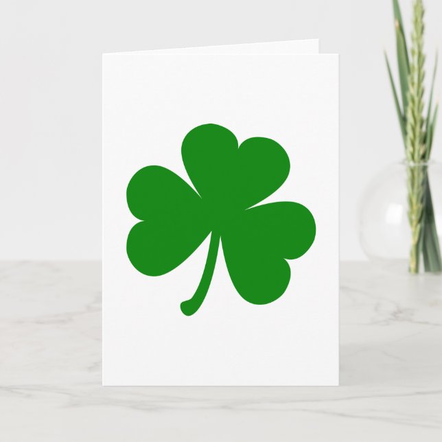 Tarjeta Shamrock en el Día de San Patricio (Anverso)