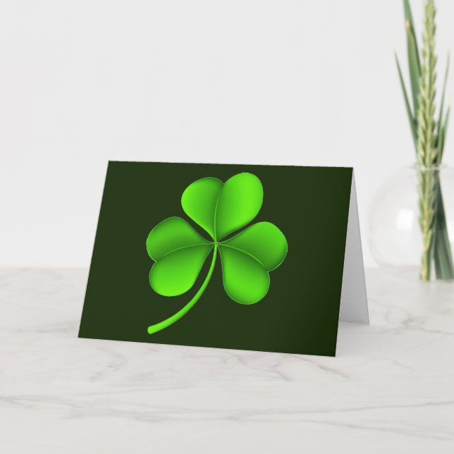 Tarjeta Shamrock en gccn verde oscuro (Anverso)