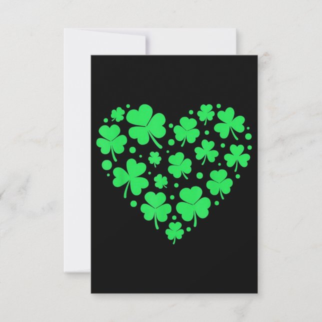 Tarjeta Shamrock Heart Lucky (Anverso)