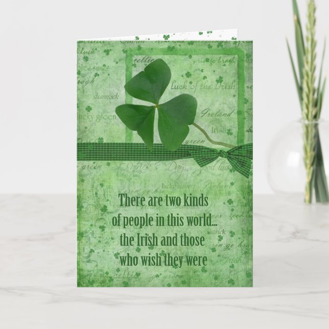 Tarjeta Shamrock Irish (Anverso)