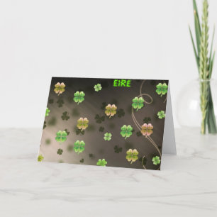 Tarjeta Shamrock irlandés