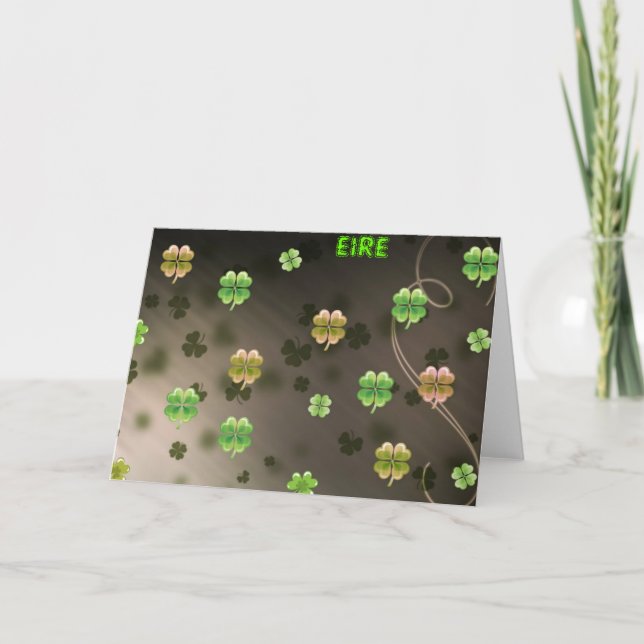 Tarjeta Shamrock irlandés (Anverso)