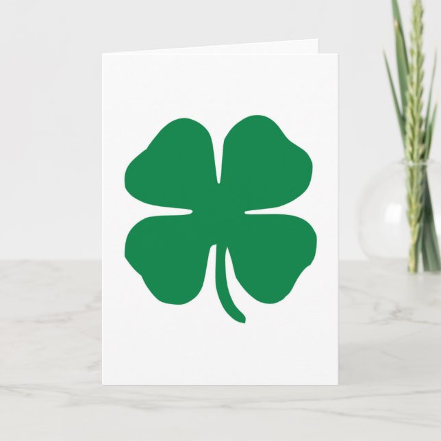 Tarjeta Shamrock irlandés (Anverso)