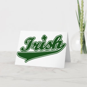 Tarjeta Shamrock irlandés verde
