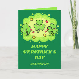 Tarjeta Shamrock Kisses St. Patrick’s Day Card