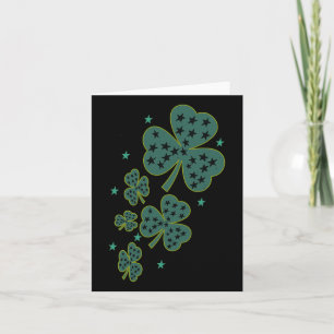 Tarjeta Shamrock para los hombres retro del Día de San Pat