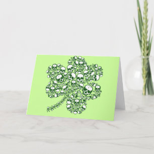 Tarjeta Shamrock Skulls