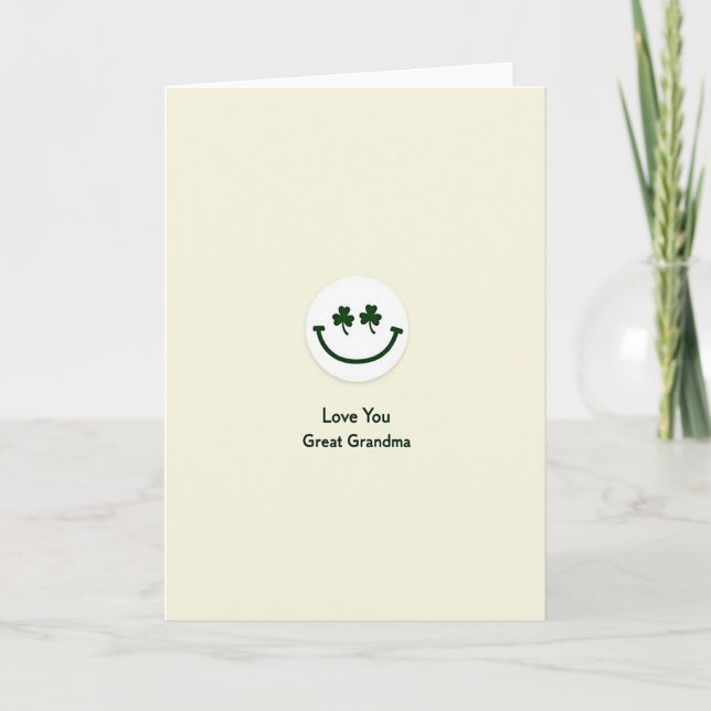 Tarjeta Shamrock Smile Grandma Card (Anverso)