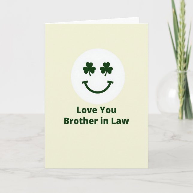Tarjeta Shamrock Smiling Brother Card (Anverso)