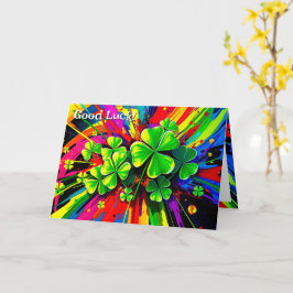 Tarjeta [Shamrock Splash] Salpicadura de Arcoíris para Cua