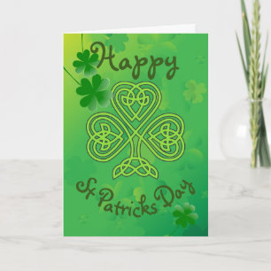 Tarjeta Shamrock St Patrick's Day Celtic Knot Irish Luck
