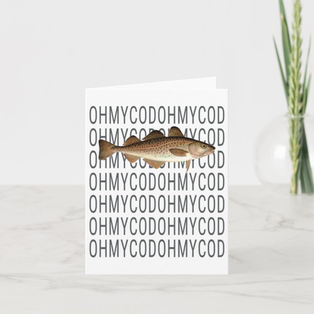 Tarjeta Shane Awesome - Oh my Cod Fish (Anverso)