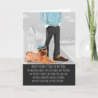 Tarjeta Shar Pei del Día del Padre Perro