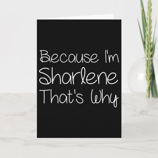 Tarjeta Sharlene Funny Personalized Birthday Women Name Gi (Anverso)
