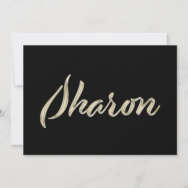 Tarjeta Sharon white gold Handwriting Karte (Anverso)