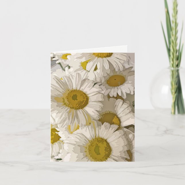 Tarjeta Shasta Daisies Blank Notecard (Anverso)