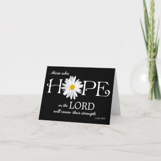 Tarjeta Shasta Daisy Hope en la carta de Lord Isaiah 40:31