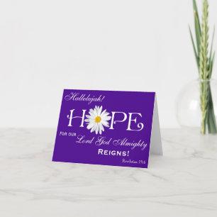 Tarjeta ¡Shasta Daisy Hope Hallelujah! ¡Dios Señor reina!