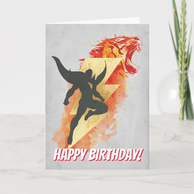 Tarjeta ¡SHAZAM! gráfico del tigre y del relámpago del | (Anverso)