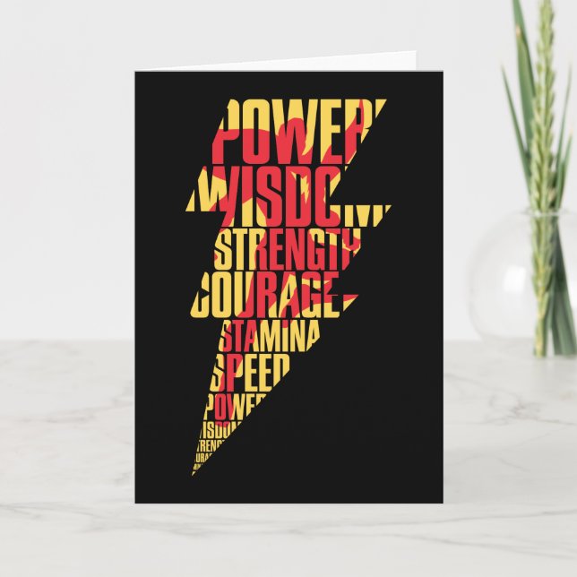 Tarjeta ¡SHAZAM! | Shazam Abilities Lightning Graphic (Anverso)