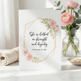 Tarjeta She Is Clothed in Strength & Dignity Encouragement