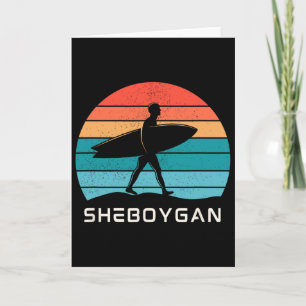 Tarjeta Sheboygan Surfing Lago Michigan El Malibu Del